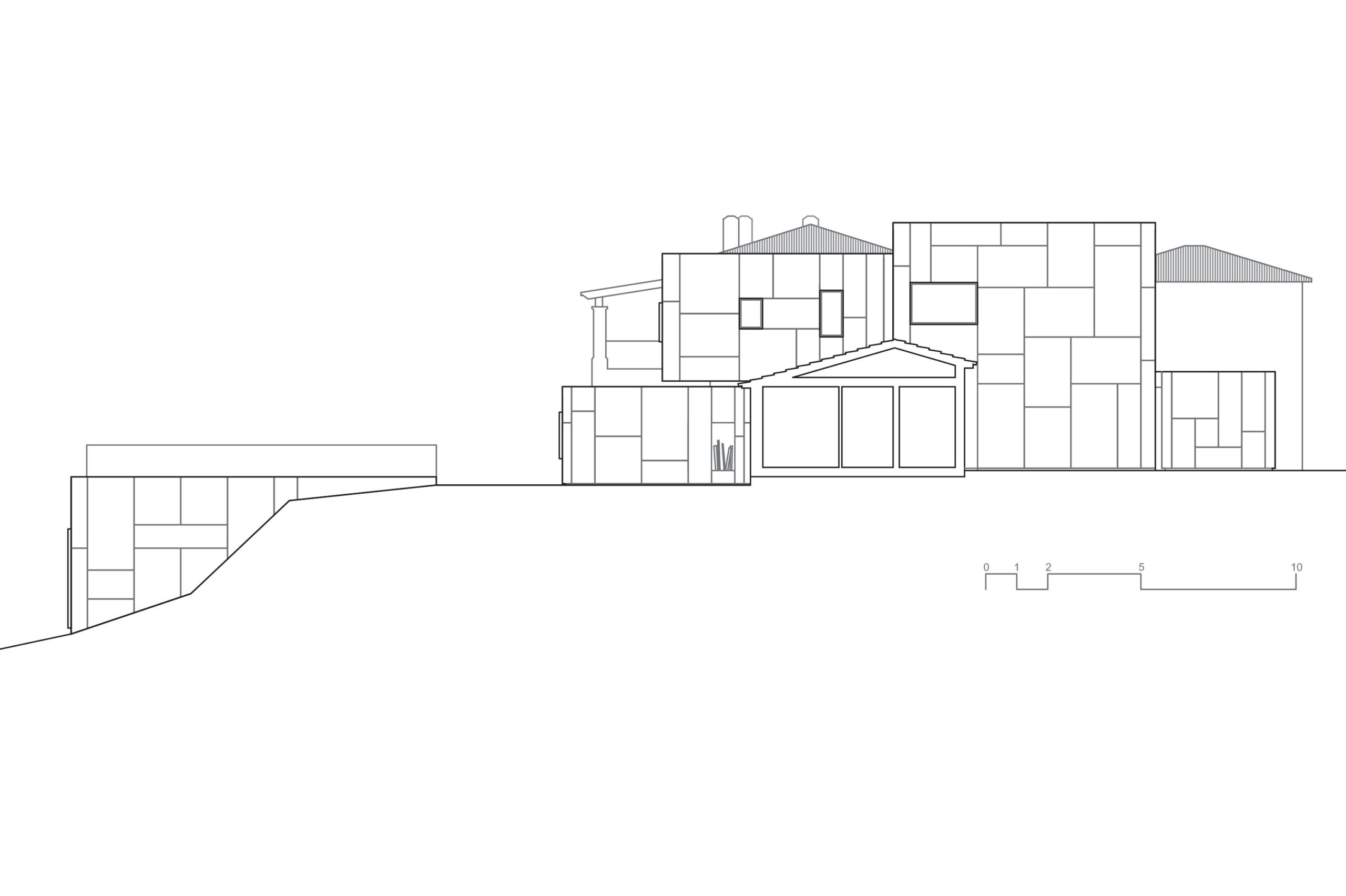 East elevation's drawing of the project